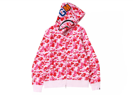 BAPE ABC Camo Shark Full Zip Hoodie Pink sneakers - authentic BAPE shoes