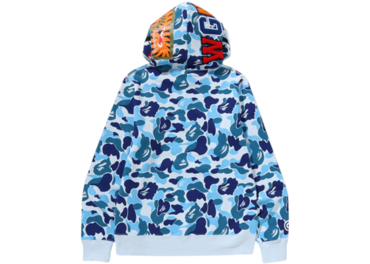 BAPE ABC Camo Shark Half Zip Pullover Hoodie Blue - vue secondaire A