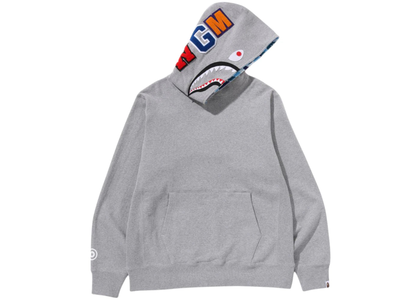 BAPE ABC Camo Shark Pullover Hoodie (SS25) Gray - vue secondaire A