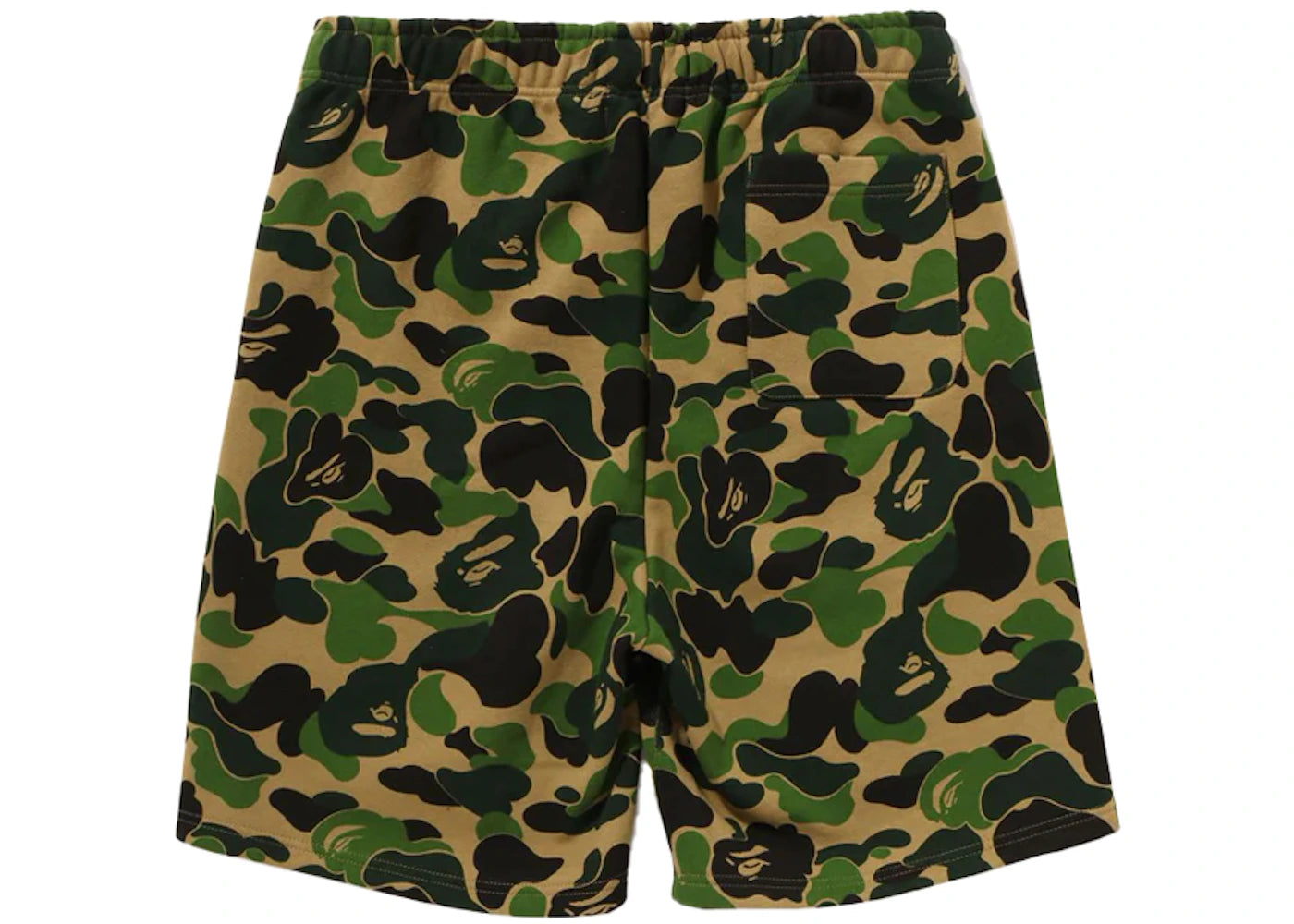 BAPE ABC Camo Shark Sweat Shorts Green - vue secondaire B