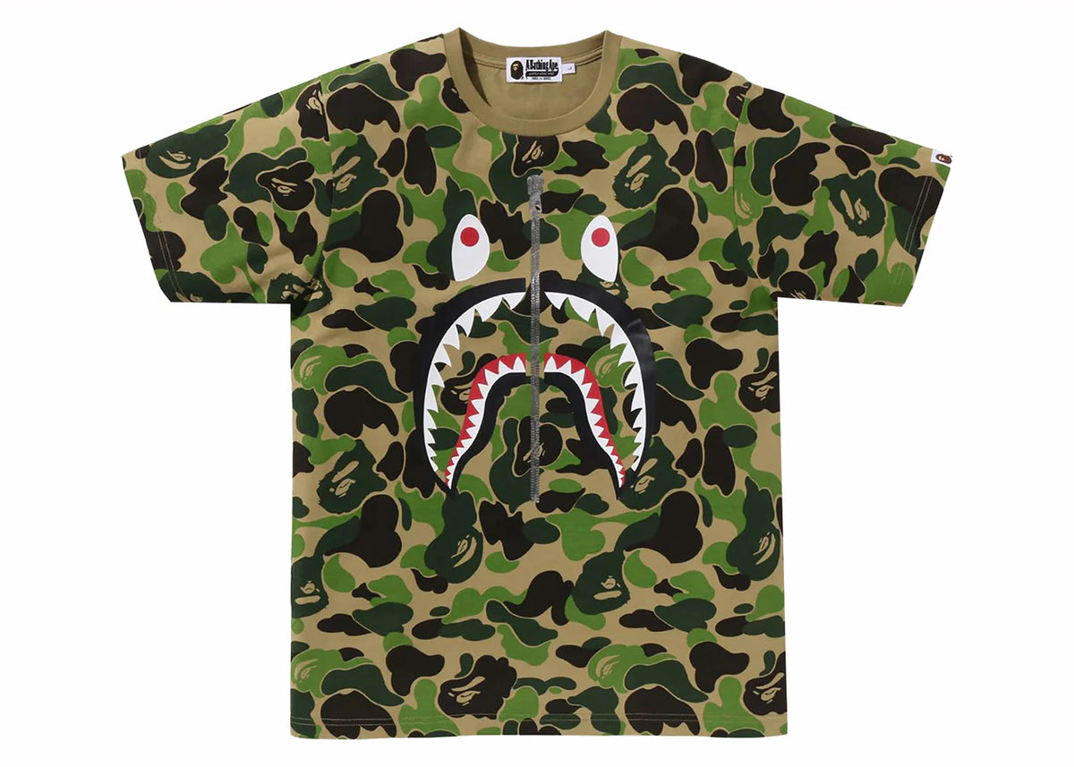 BAPE ABC Camo Shark Tee Green - vue secondaire A