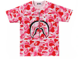 BAPE ABC Camo Shark Tee Pink