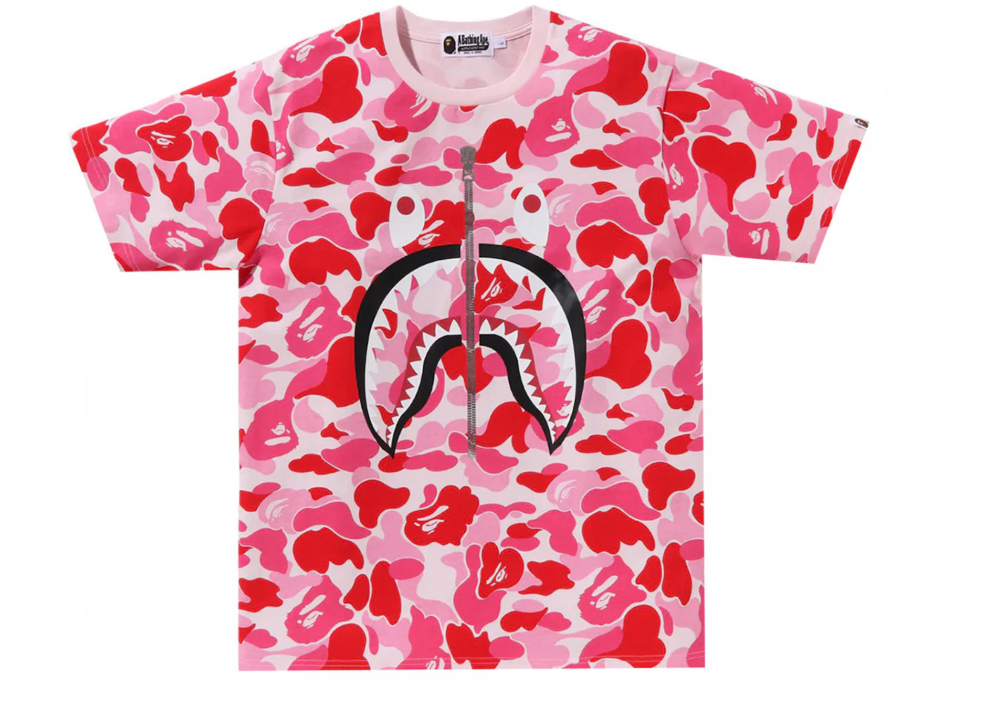 BAPE ABC Camo Shark Tee Pink - vue secondaire A
