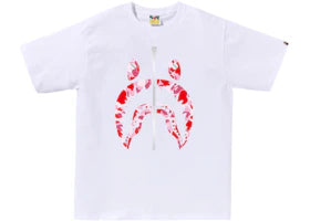 BAPE ABC Camo Shark Tee (SS25) White/Pink - authentic BAPE product