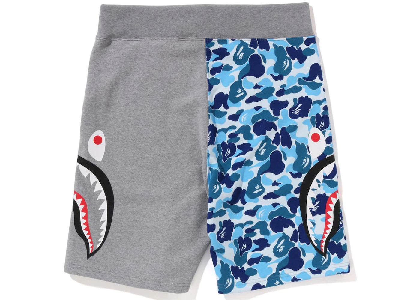 BAPE ABC Camo Side Shark Sweat Shorts Blue/Grey - vue secondaire B