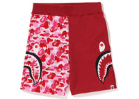 BAPE ABC Camo Side Shark Sweat Shorts Pink/Red