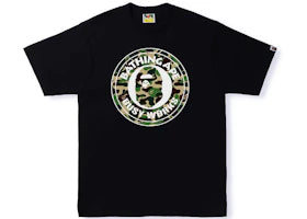 BAPE ABC Camo Single Color Busy Works Tee Black Green - vue 360