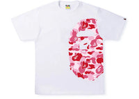 BAPE ABC Camo Side Big Ape Head Tee White/Pink