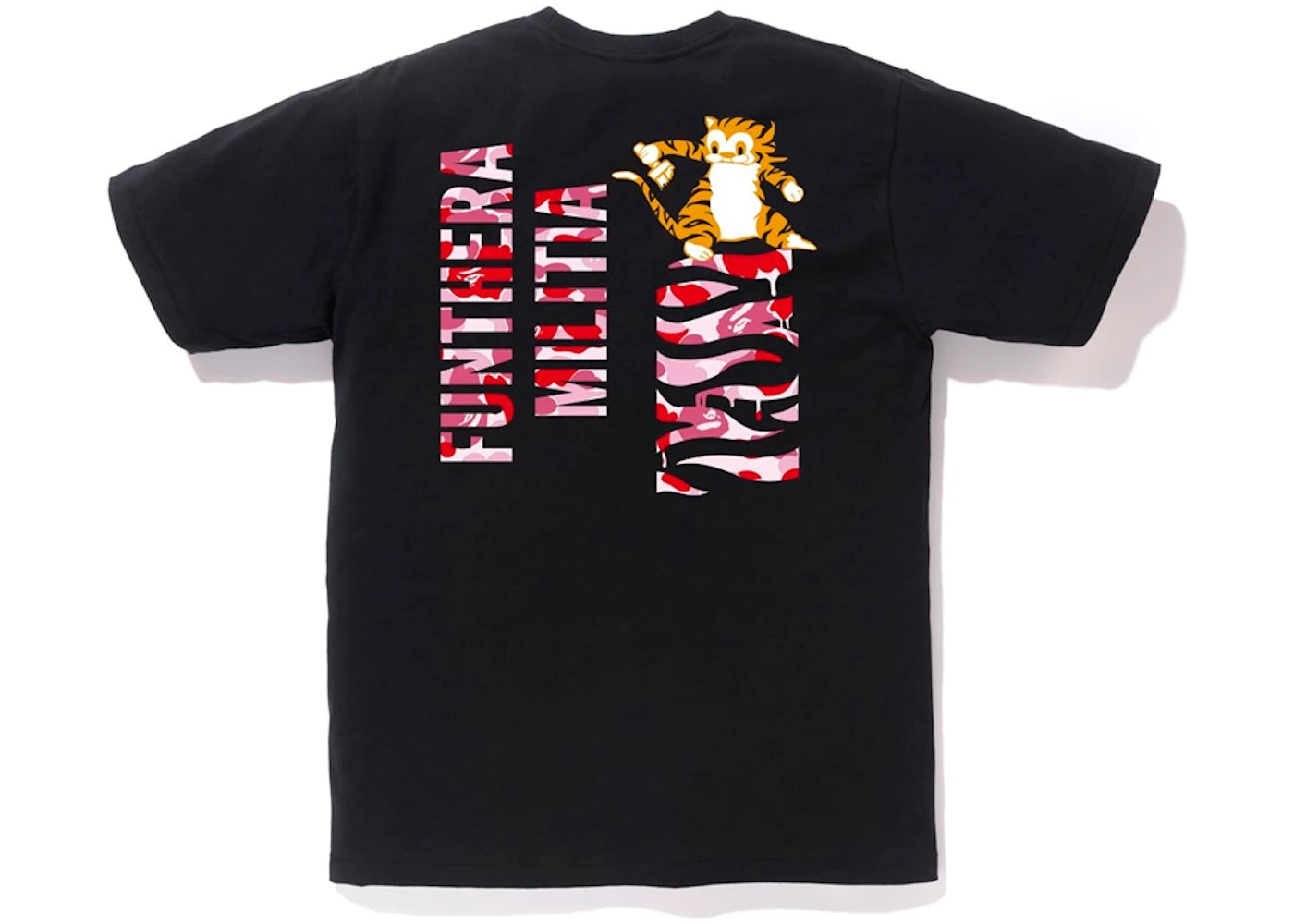 BAPE ABC Camo Tiger Tee Black/Pink - vue secondaire B