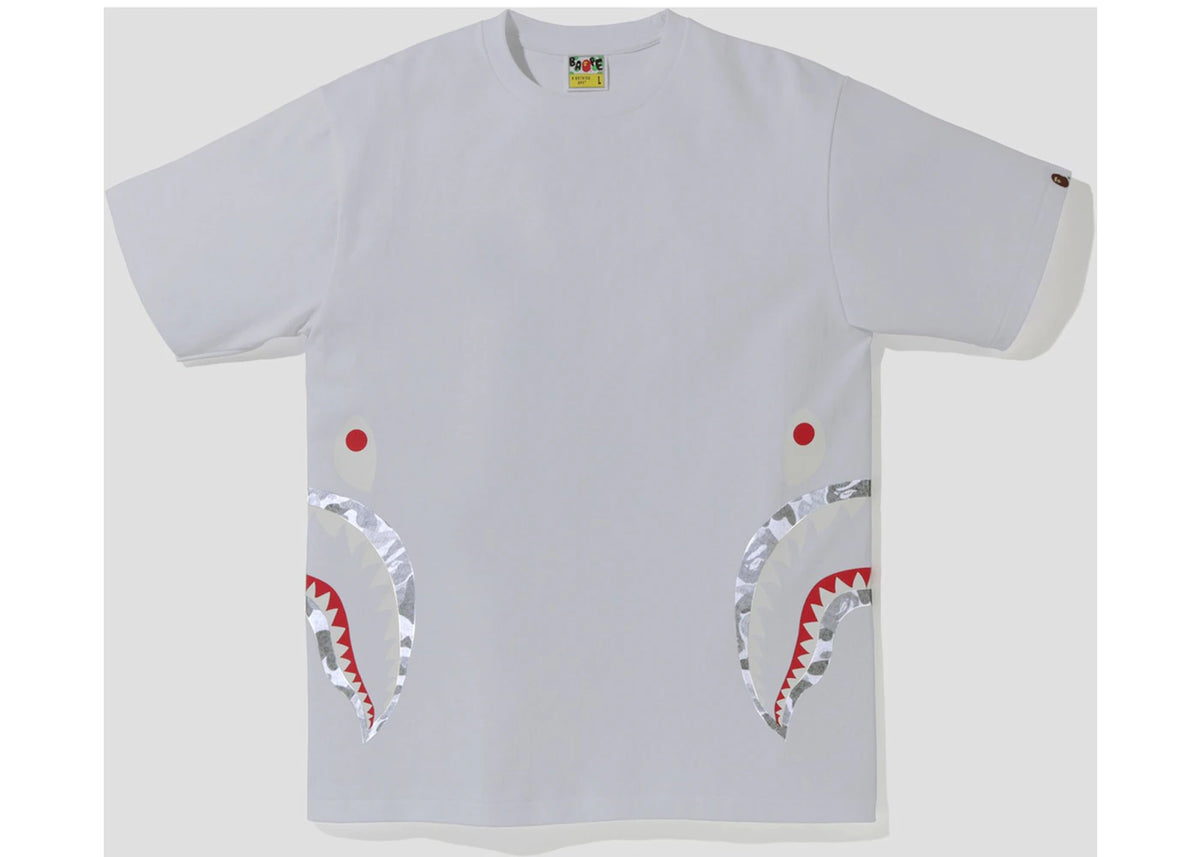 BAPE ABC Dot Reflective Side Shark Tee White - vue secondaire B