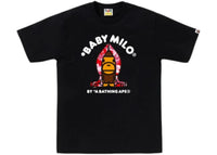 BAPE ABC Red Camo Baby Milo Hoodie Tee Black