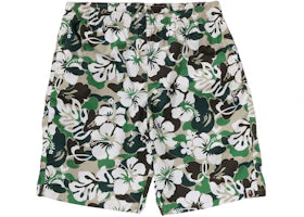 BAPE ABC Resort Camo Beach Shorts Green - vue 360