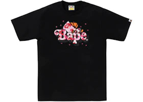 BAPE ABC Sakura Camo Milo On Bape Tee (SS26) Black - authentic BAPE product