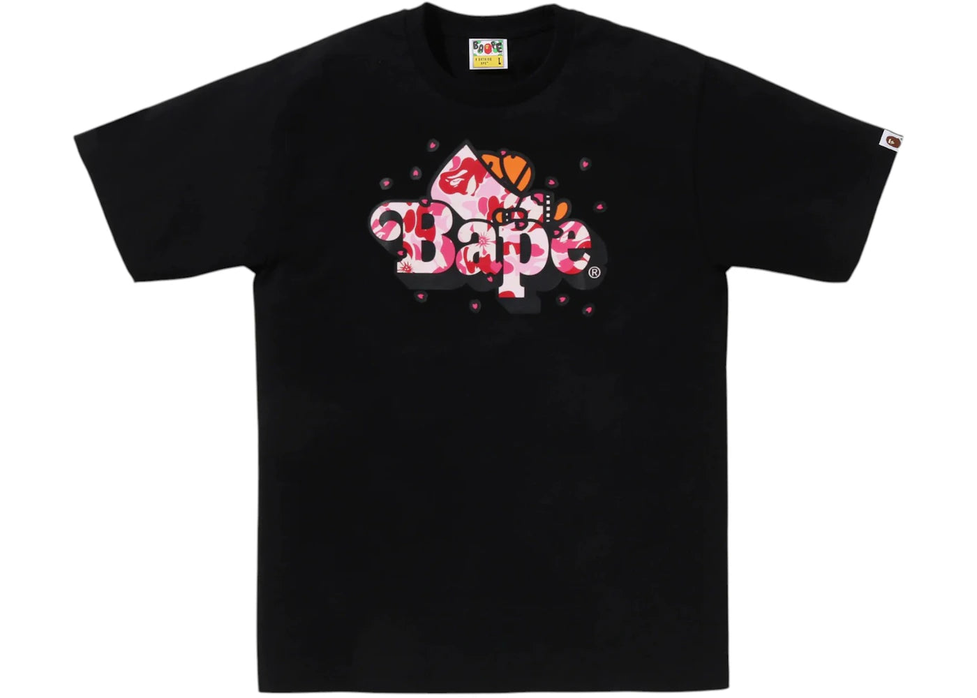 BAPE ABC Sakura Camo Milo On Bape Tee (SS26) Black - vue secondaire A