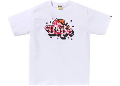 BAPE ABC Sakura Camo Milo On Bape Tee (SS26) White - authentic BAPE product
