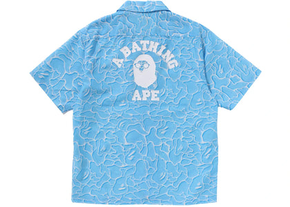 BAPE ABC Sea Surface Camo Open Collar S/S Shirt Blue - apparel view 2