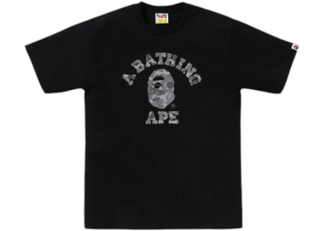 BAPE Abc Camo Reflective on College T-shirt Black