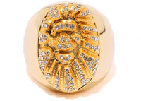 BAPE Ape Head Crystal Stone Ring (FW22) Gold
