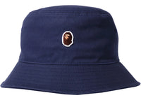 BAPE Ape Head One Point Bucket Hat Navy
