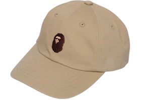 BAPE Ape Head Panel Cap Beige