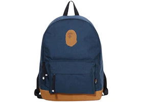 BAPE Ape Head Patch Cordura Daypack Navy - vue 360