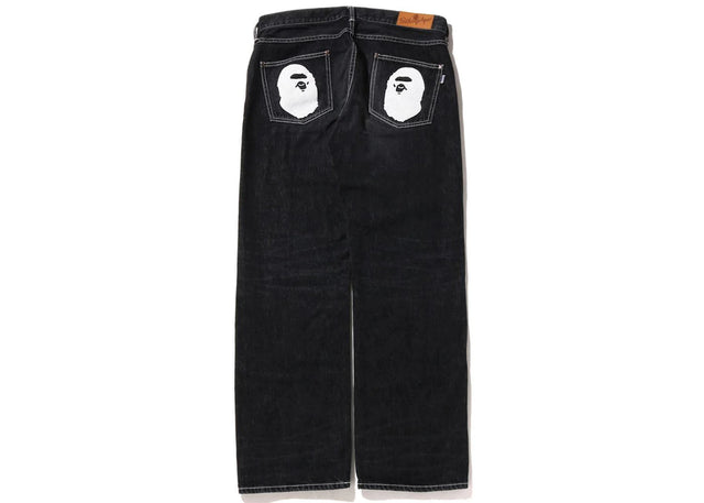 BAPE Ape Head Relaxed Fit Denim Black