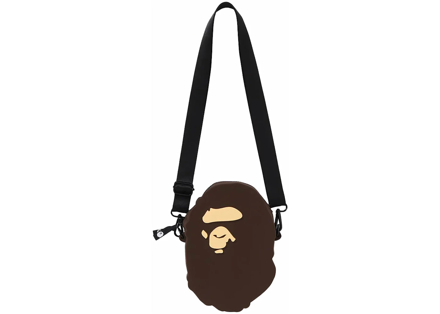 BAPE Ape Head Silicon Shoulder Bag Brown - vue secondaire B
