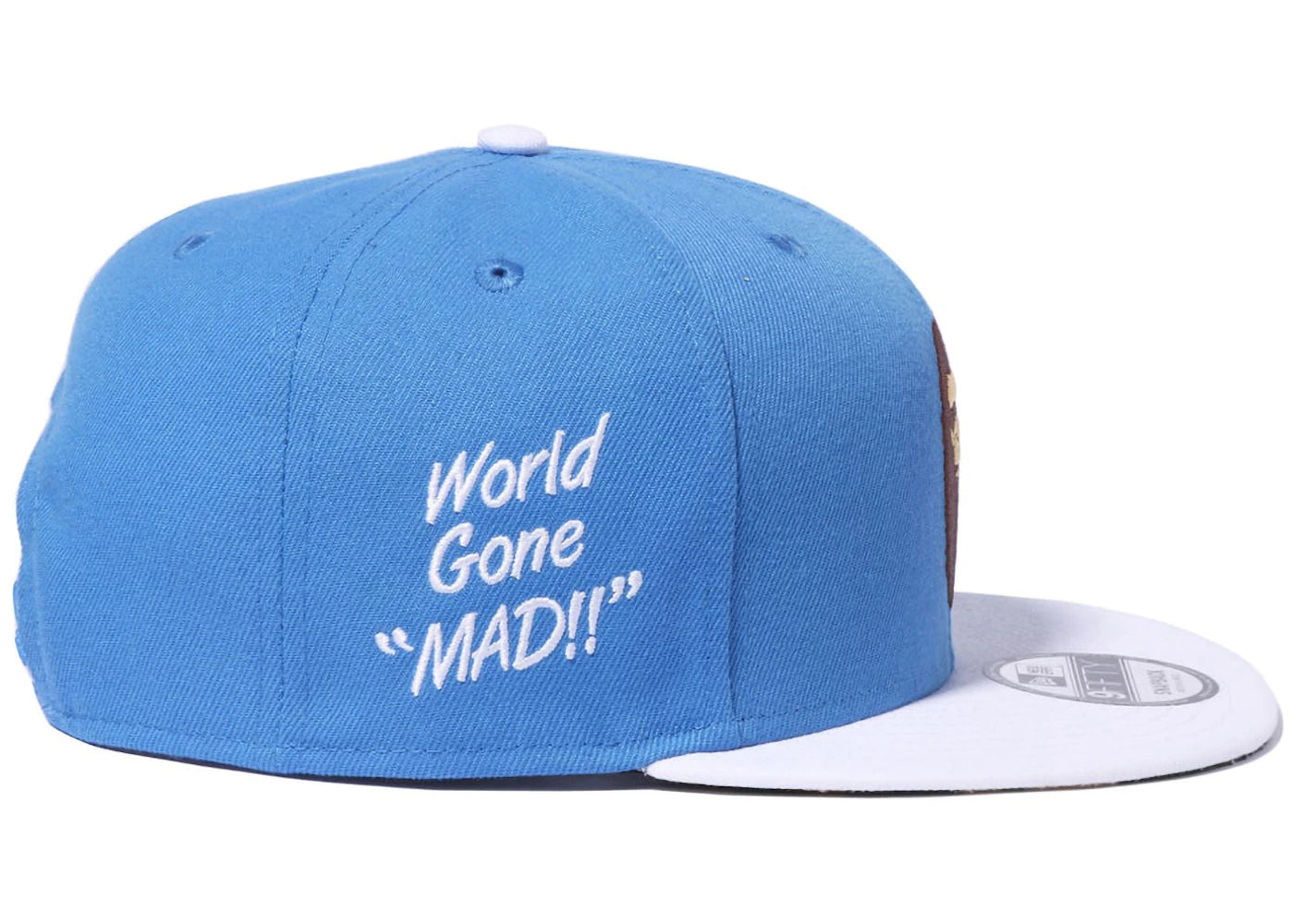 BAPE Ape Head World Gone Mad 9Fifty New Era Cap Blue - vue secondaire A