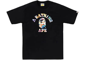 BAPE Art Camo College Tee Black