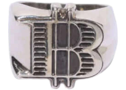 BAPE B Logo Ring Silver - product view 2