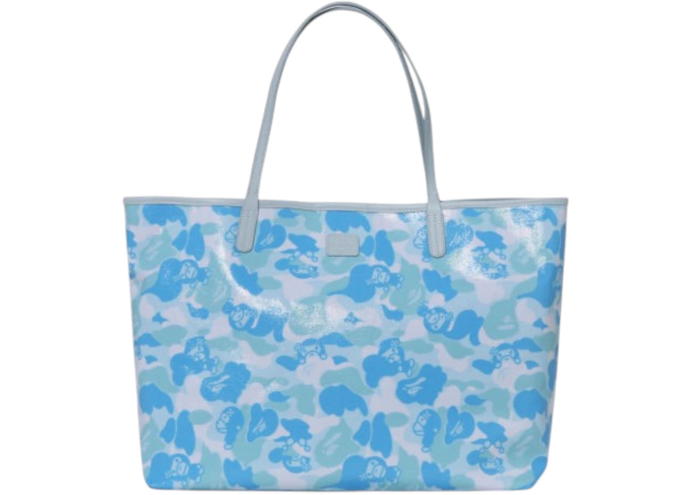 BAPE BABY LISA ABC CAMO Camouflage Pattern Tote Bag Blue - vue secondaire A