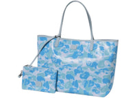 BAPE BABY LISA ABC CAMO Camouflage Pattern Tote Bag Blue