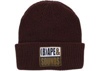 BAPE (B)Ape Sounds Knit Cap Brown