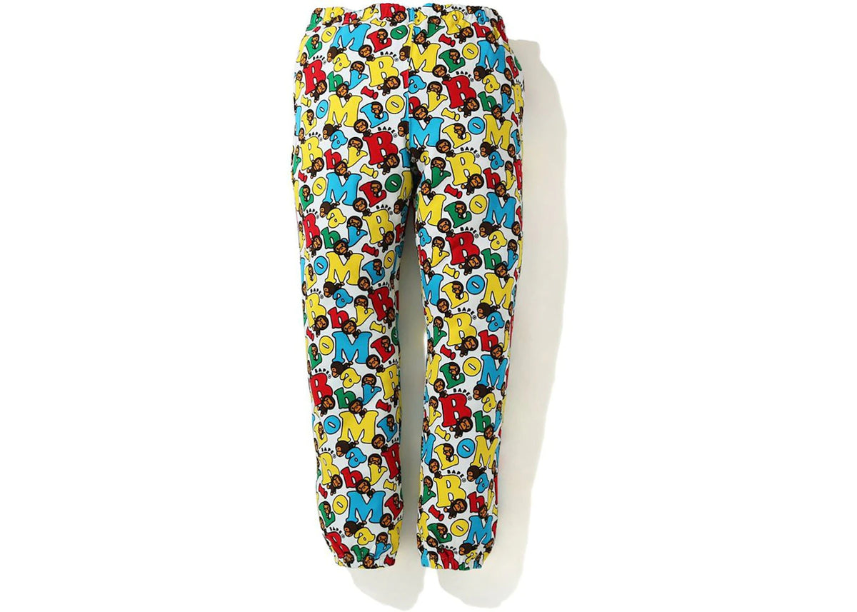 BAPE Baby Milo Alphabet Slim Sweatpants Multi - vue secondaire B