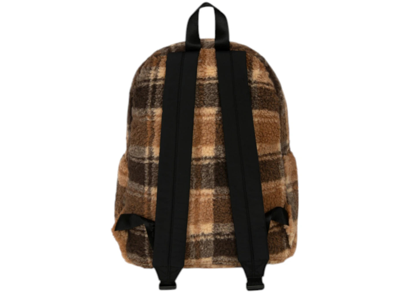 BAPE Baby Milo Check Sherpa Medium Backpack Beige - vue secondaire B