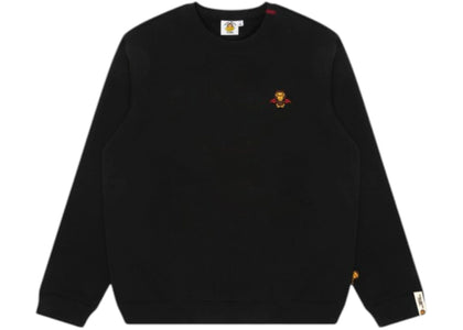 BAPE Baby Milo Devil Logo Crewneck Sweatshirt Black - apparel view 2