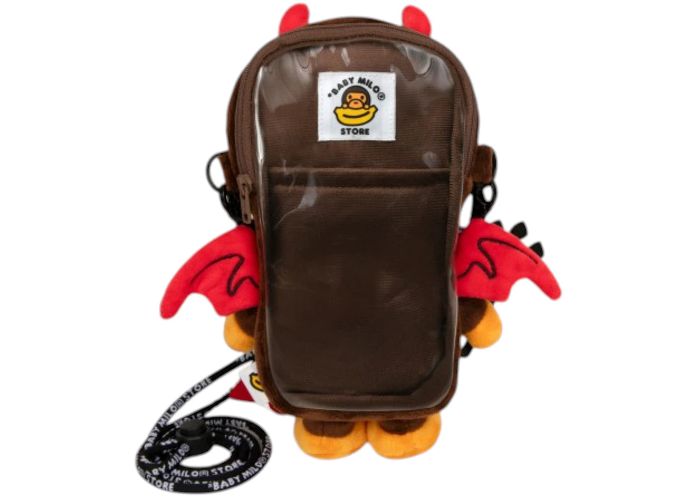 BAPE Baby Milo Devil Plush Mobile Bag (FW25) Brown - vue secondaire A