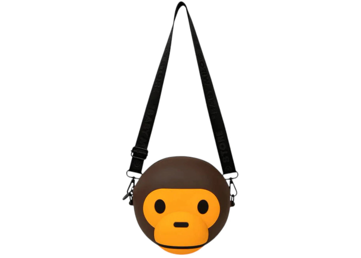BAPE Baby Milo Face Crossbody Bag Brown - vue 360