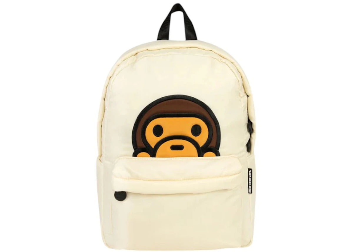 BAPE Baby Milo Medium Backpack (SS25) Ivory - vue 360