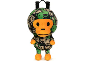 BAPE Baby Milo Plush Backpack Green - vue 360
