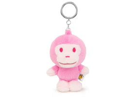 BAPE Baby Milo Plush Doll Keychain Pale Pink - vue 360
