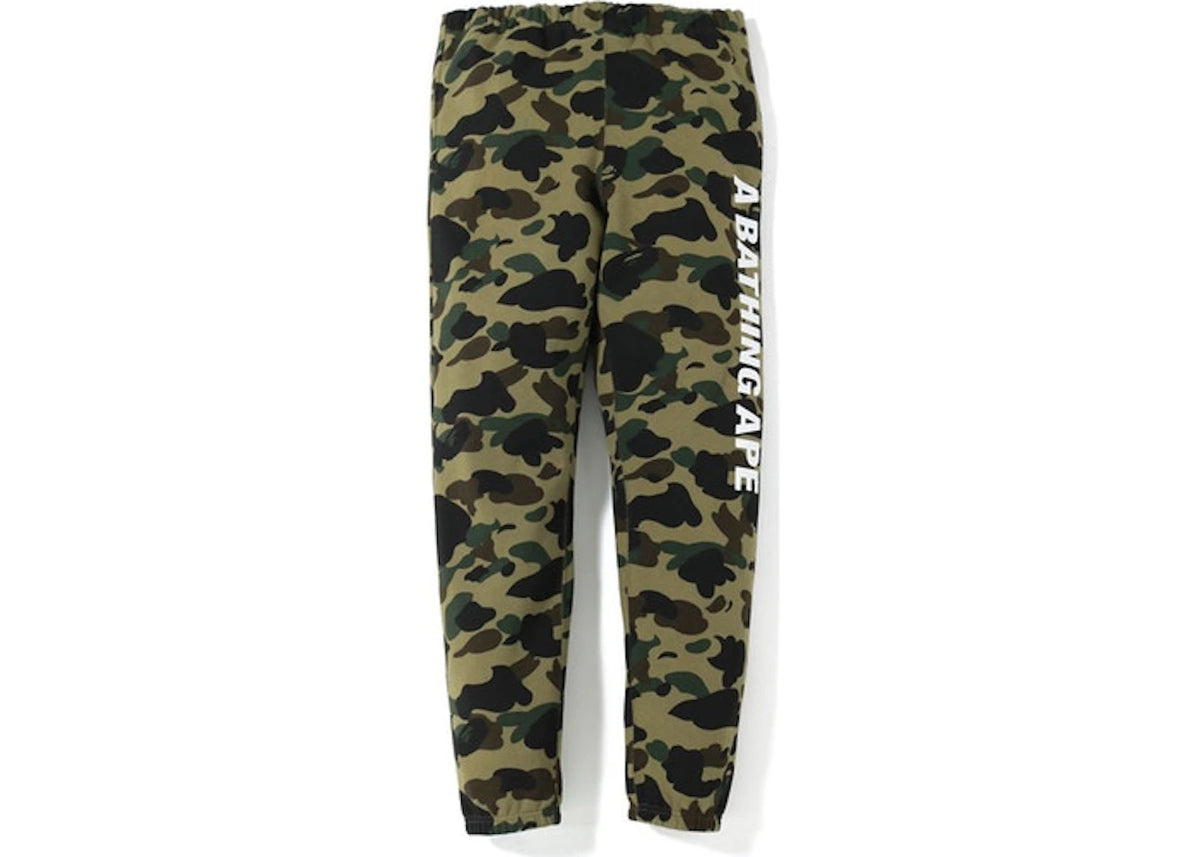 BAPE Bape 1St Camo Side Logo Slim Sweatpants Green - vue secondaire B