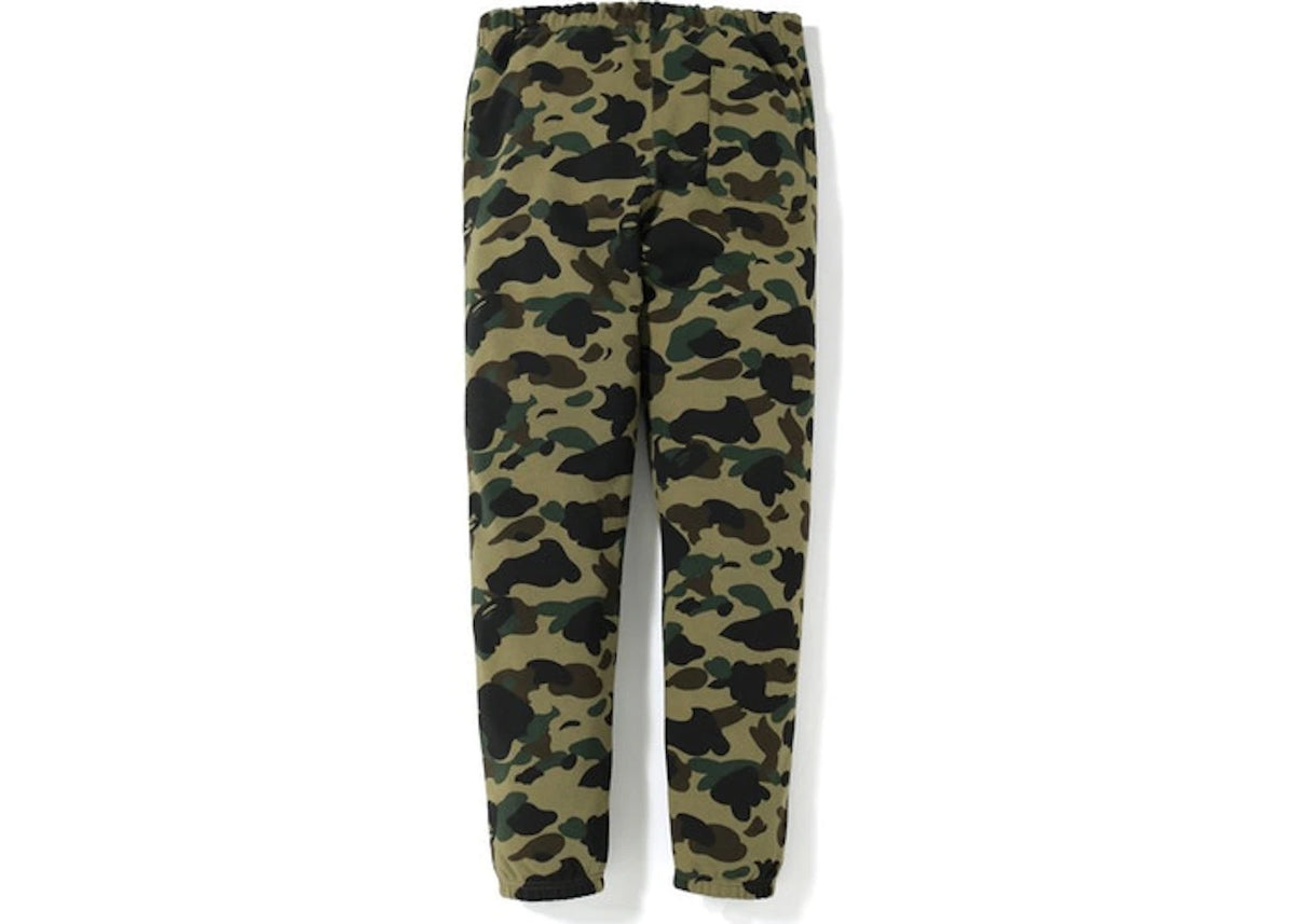 BAPE Bape 1St Camo Side Logo Slim Sweatpants Green - vue secondaire A
