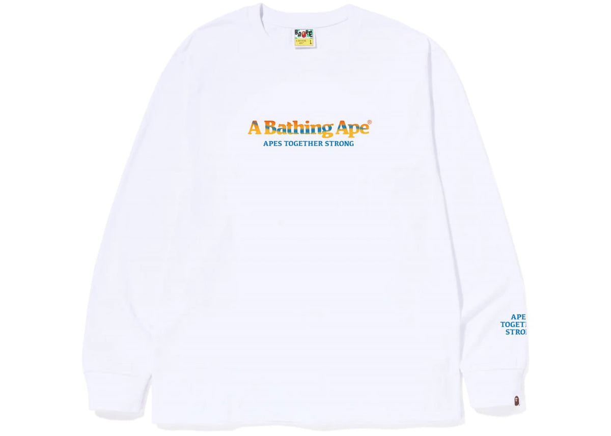 BAPE Bape Mountain L/S Tee (FW22) White - vue secondaire B