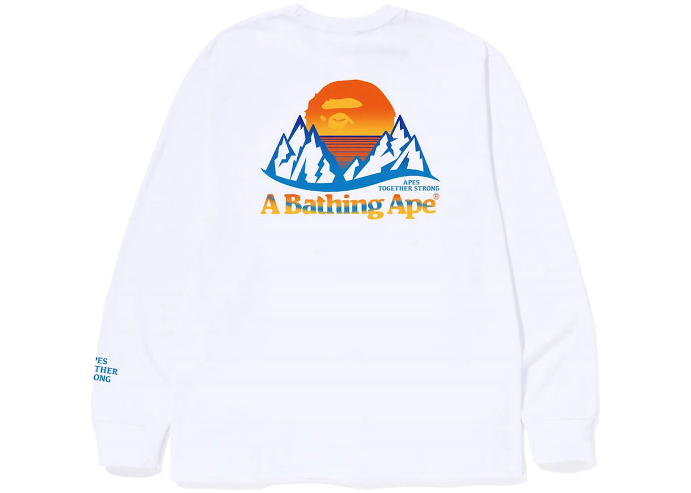 BAPE Bape Mountain L/S Tee (FW22) White - vue secondaire A