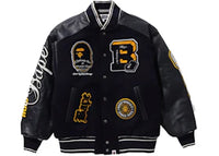 BAPE Bape Patch Varsity Jacket Navy