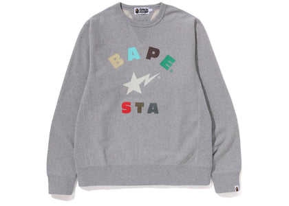 BAPE Bape Sta Crewneck Sweatshirt (FW22) Grey - authentic BAPE apparel