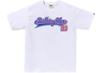 BAPE Baseball Logo Tee White/Blue