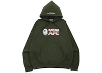BAPE Bathing Ape Loose Fit Pullover Hoodie Olivedrab