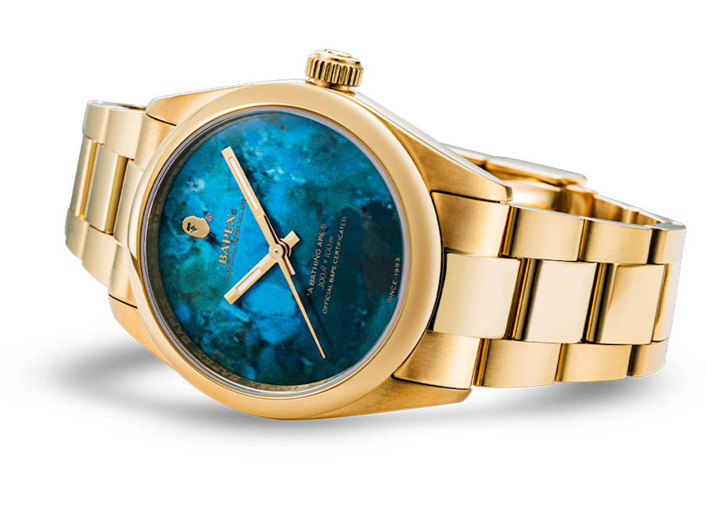 BAPE Bathing Ape Type 7 Bapex Watch Gold/Blue - vue secondaire A